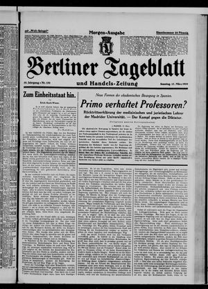 Berliner Tageblatt und Handels-Zeitung vom 17.03.1929
