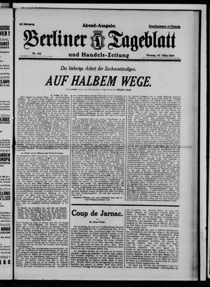 Berliner Tageblatt und Handels-Zeitung on Mar 25, 1929