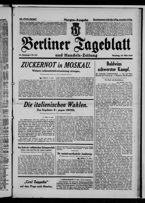 Berliner Tageblatt und Handels-Zeitung vom 26.03.1929
