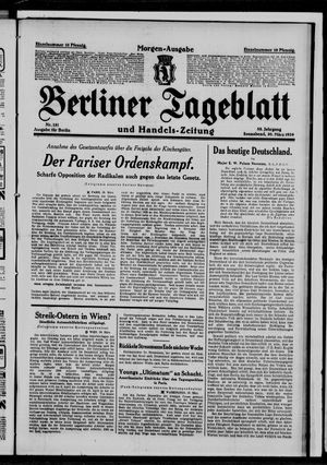 Berliner Tageblatt und Handels-Zeitung vom 30.03.1929