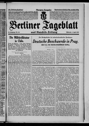 Berliner Tageblatt und Handels-Zeitung vom 03.04.1929