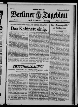 Berliner Tageblatt und Handels-Zeitung on Apr 10, 1929