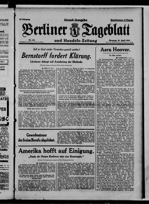 Berliner Tageblatt und Handels-Zeitung on Apr 16, 1929