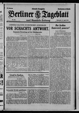 Berliner Tageblatt und Handels-Zeitung on Apr 17, 1929