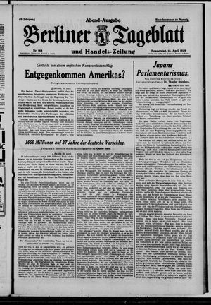 Berliner Tageblatt und Handels-Zeitung on Apr 18, 1929