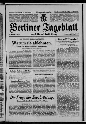 Berliner Tageblatt und Handels-Zeitung vom 25.04.1929