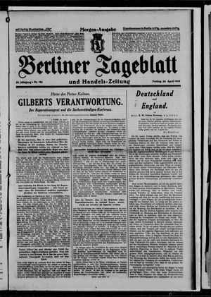 Berliner Tageblatt und Handels-Zeitung vom 26.04.1929
