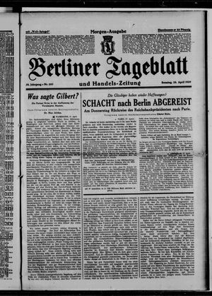 Berliner Tageblatt und Handels-Zeitung vom 28.04.1929