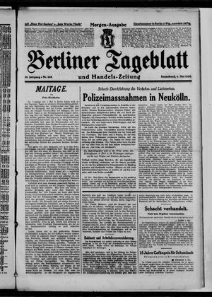 Berliner Tageblatt und Handels-Zeitung vom 04.05.1929
