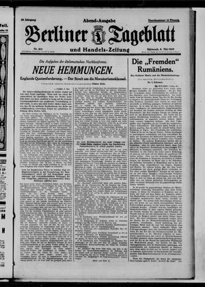 Berliner Tageblatt und Handels-Zeitung vom 08.05.1929