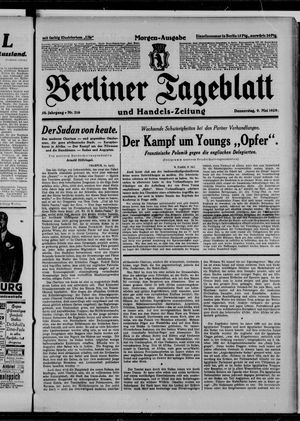 Berliner Tageblatt und Handels-Zeitung on May 9, 1929