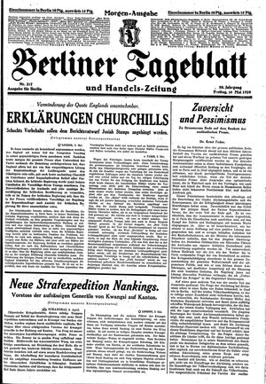 Berliner Tageblatt und Handels-Zeitung vom 10.05.1929