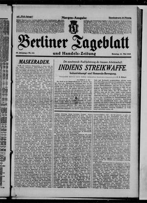 Berliner Tageblatt und Handels-Zeitung on May 12, 1929