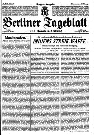 Berliner Tageblatt und Handels-Zeitung on May 12, 1929