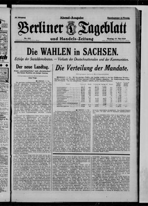 Berliner Tageblatt und Handels-Zeitung vom 13.05.1929