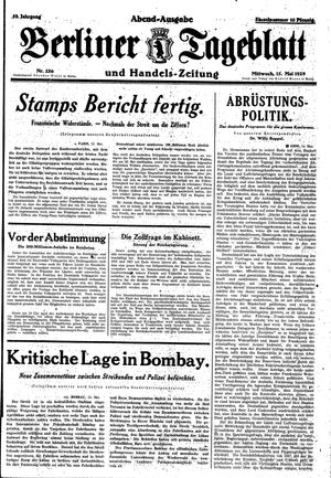 Berliner Tageblatt und Handels-Zeitung vom 15.05.1929