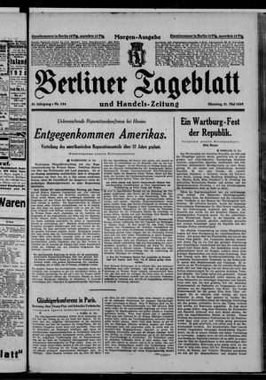 Berliner Tageblatt und Handels-Zeitung on May 21, 1929