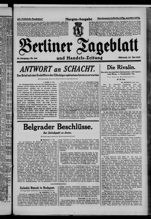 Berliner Tageblatt und Handels-Zeitung vom 22.05.1929