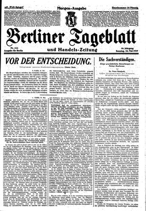 Berliner Tageblatt und Handels-Zeitung vom 26.05.1929