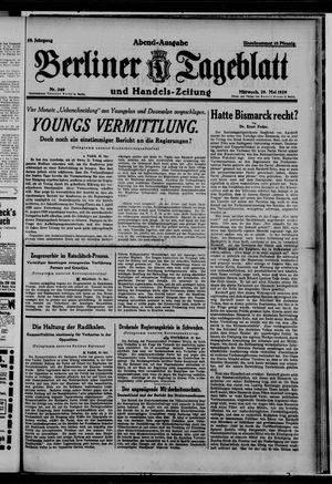 Berliner Tageblatt und Handels-Zeitung vom 29.05.1929