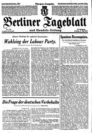 Berliner Tageblatt und Handels-Zeitung vom 31.05.1929