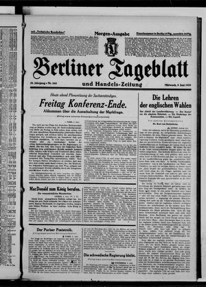Berliner Tageblatt und Handels-Zeitung vom 05.06.1929