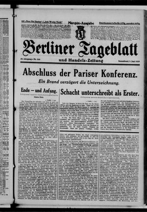 Berliner Tageblatt und Handels-Zeitung vom 08.06.1929