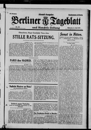 Berliner Tageblatt und Handels-Zeitung vom 12.06.1929