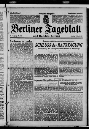 Berliner Tageblatt und Handels-Zeitung vom 16.06.1929