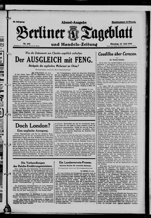 Berliner Tageblatt und Handels-Zeitung vom 25.06.1929