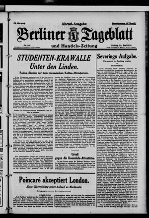 Berliner Tageblatt und Handels-Zeitung on Jun 28, 1929