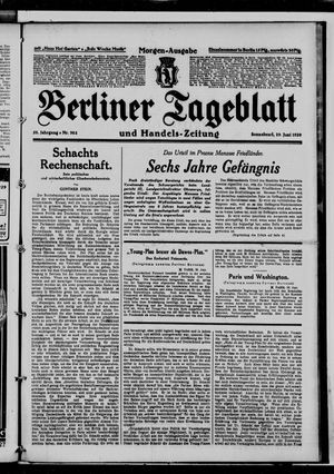 Berliner Tageblatt und Handels-Zeitung vom 29.06.1929