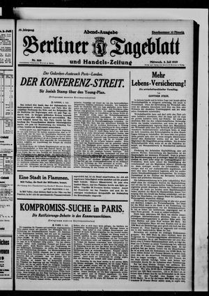 Berliner Tageblatt und Handels-Zeitung vom 03.07.1929