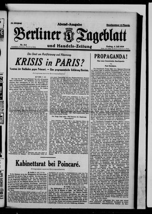 Berliner Tageblatt und Handels-Zeitung vom 05.07.1929