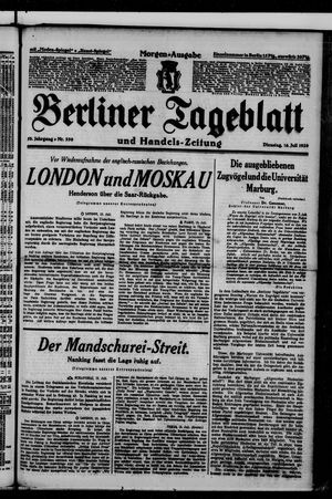 Berliner Tageblatt und Handels-Zeitung on Jul 16, 1929