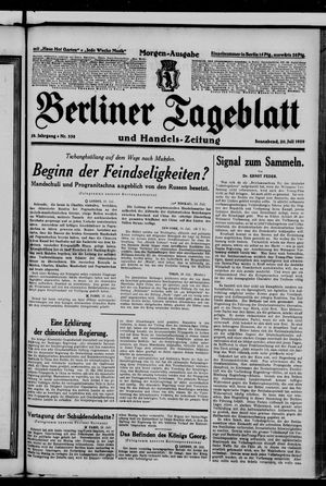 Berliner Tageblatt und Handels-Zeitung vom 20.07.1929