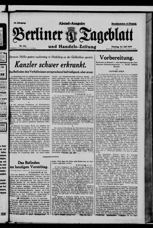 Berliner Tageblatt und Handels-Zeitung vom 22.07.1929
