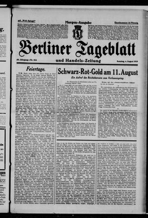 Berliner Tageblatt und Handels-Zeitung vom 04.08.1929