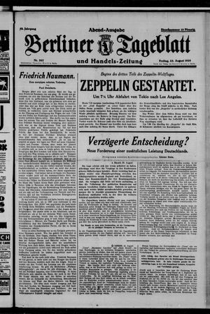 Berliner Tageblatt und Handels-Zeitung vom 23.08.1929
