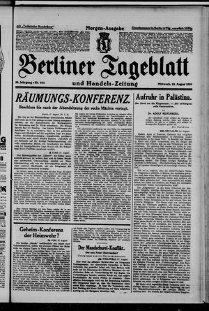Berliner Tageblatt und Handels-Zeitung vom 28.08.1929