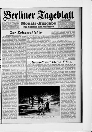Berliner Tageblatt und Handels-Zeitung vom 02.09.1929