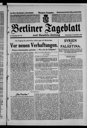 Berliner Tageblatt und Handels-Zeitung vom 12.09.1929