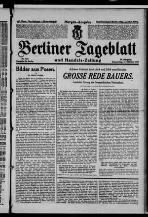 Berliner Tageblatt und Handels-Zeitung on Oct 17, 1929