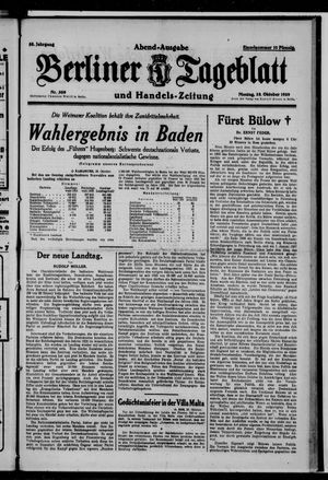 Berliner Tageblatt und Handels-Zeitung on Oct 28, 1929