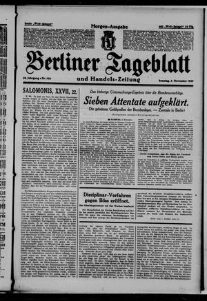 Berliner Tageblatt und Handels-Zeitung vom 03.11.1929