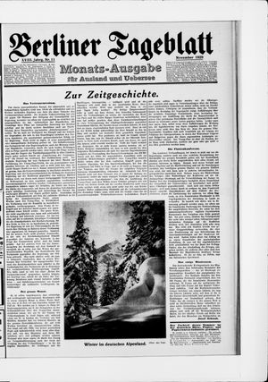 Berliner Tageblatt und Handels-Zeitung vom 04.11.1929