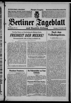 Berliner Tageblatt und Handels-Zeitung on Nov 12, 1929
