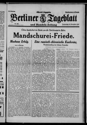 Berliner Tageblatt und Handels-Zeitung vom 28.11.1929