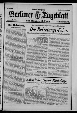 Berliner Tageblatt und Handels-Zeitung vom 02.12.1929