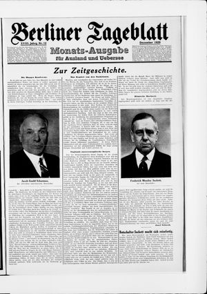 Berliner Tageblatt und Handels-Zeitung vom 02.12.1929